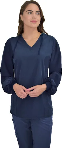 Miniatura 3 de Green Town Ropa quirúrgica para mujer – Sudadera con capucha, 4 bolsillos, ligera, tela elástica, fácil cuidado