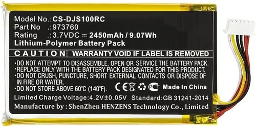 Miniatura 3 de 2450mAh Pro 973760 Reemplazo de batería para DJI SO1A controlador Mavic Air Controller Mavic Pro Remote Spark Remote (3.7V)