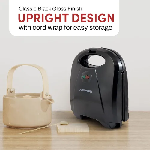 Miniatura 9 de Elite Gourmet Maxi-Matic - Máquina eléctrica antiadherente para hacer gofres belga, desayuno, sándwiches, compacta y portátil, 2 rebanadas