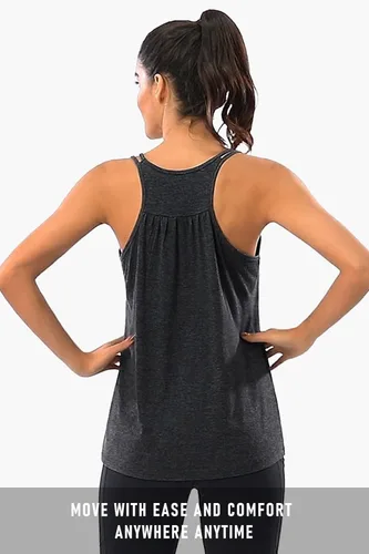 Miniatura 4 de Hibelle Camiseta sin mangas para mujer con cuello redondo y espalda cruzada