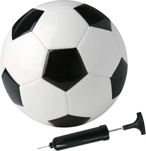 Miniatura 11 de Balón de fútbol tamaño 3, 4, 5, para niños, jóvenes, adultos, para divertirse, de cuero resistente al desgaste, viene con inflador, práctica
