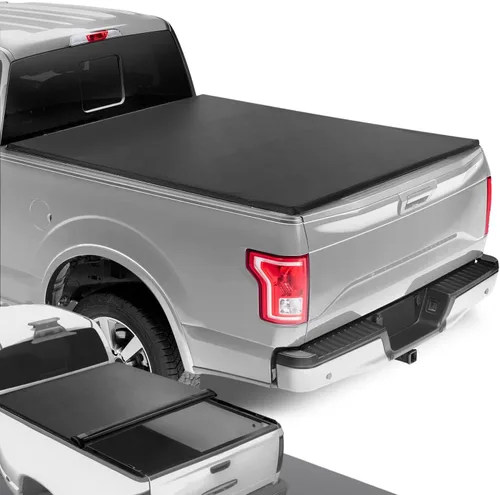 Miniatura 22 de DNA MOTORING Nueva actualización de cubierta para caja de camioneta rígida, de tres pliegues, compatible con plataforma de 6.5 pies, de modelos