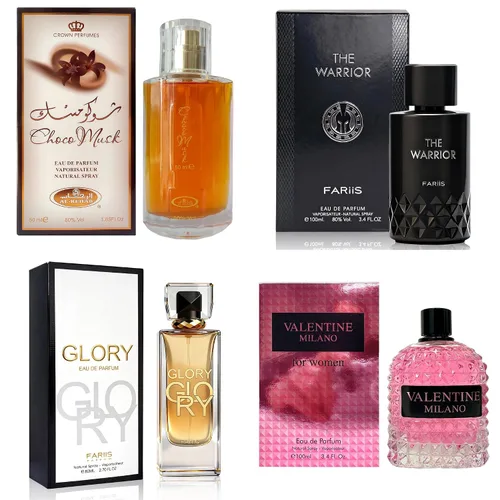 Miniatura 36 de AFLUXE Set de perfume para mujer, 4 piezas, colección Eau De Parfum de larga duración, almizcle Choco/Milano Mujer/6pm Rosa/7AM Fresh