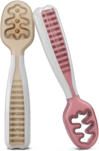 Miniatura 10 de NumNum Juego de Cucharas para Bebé, Baby Essentials Pre-Cuchara GOOtensils para 6+ Meses, Cucharas de Autoalimentación de Primera Etapa para Destete