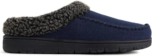 Miniatura 3 de Dearfoams - Pantuflazueco de gamuza de microfibra para hombre, con puntada de látigo