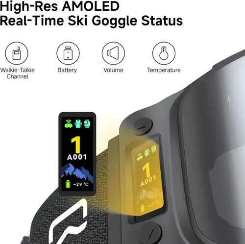 Miniatura 5 de Multifunctional Smart Wireless Ski Goggles with Walkie-Talkie, Anti-Fog Zeiss Lens, Music & Call Function - G03 Azul cilíndrico