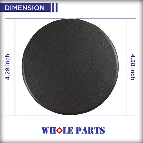 Miniatura 5 de Tapa de quemador Whole Parts mejorada (negro) N.º de pieza PA080015, repuesto y compatible con algunos electrodomésticos de cocinas de gas Viking