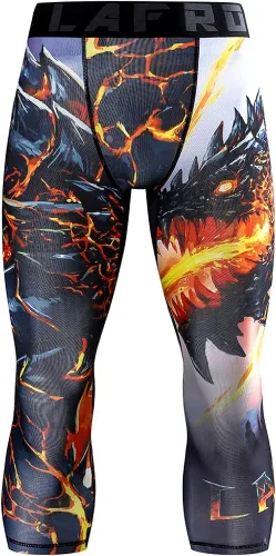 Miniatura 5 de LAFROI Leggings de compresión 34 para hombre con Pcoketsin bolsillo-YSK10