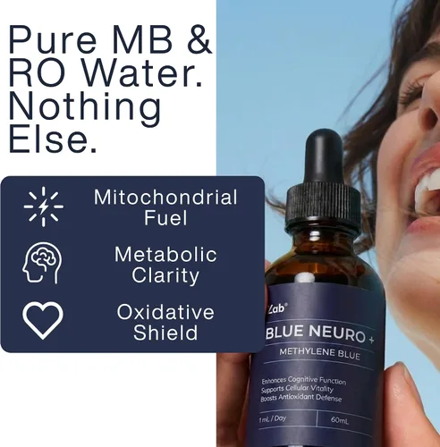 Miniatura 2 de ZAB Suplemento de gotas azul de metileno grado USP 1% para humanos, grado farmacéutico azul metileno 10 mg por porción, para memoria, enfoque