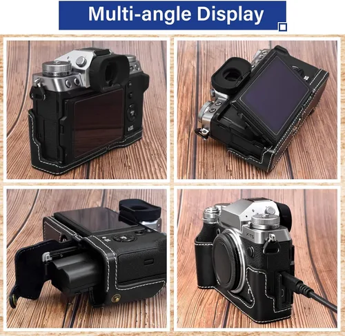 Miniatura 3 de Rieibi Fuji XT5 - Funda de piel sintética para cámara digital Fujifilm X-T5, color negro