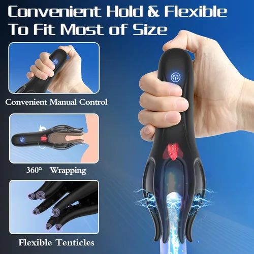 Miniatura 7 de Masturbador masculino Juguetes sexuales para hombres, vibrador de pene masculino para hombres con lamer la lengua, Masterbater Juguete sexual