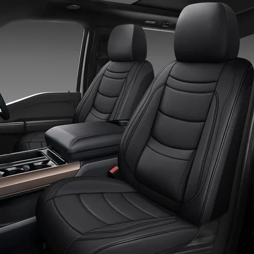 Miniatura 11 de NS YOLO Juego completo de fundas de cuero para asientos de automóvil, ajuste universal para la mayoría de los automóviles, SUV y sedanes, cojines