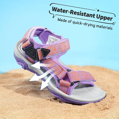 Miniatura 3 de DREAM PAIRS Sandalias de verano para niños, ligeras y ajustables (para niños y niñas, grandes y pequeños).