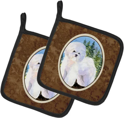 Miniatura 84 de Caroline's Treasures SS8617PTHD - Juego de soportes para ollas de cocina resistentes al calor, almohadillas calientes para horno para cocinar, Husky