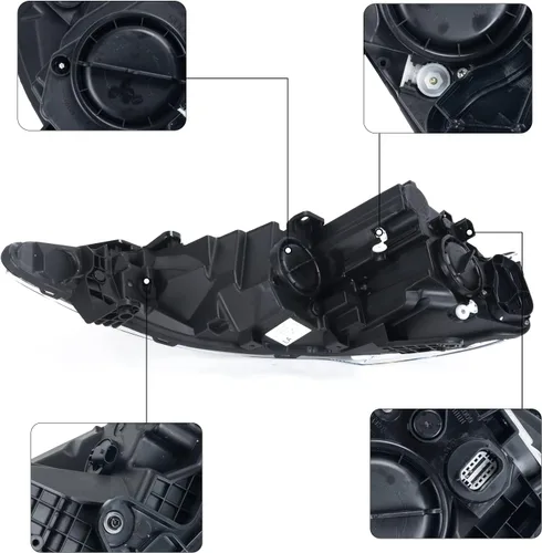 Miniatura 5 de Faro delantero halógeno del lado izquierdo del conductor sin LED DRL compatible con Chrysler Pacifica 68370845AA 68370845AD 68370845AC 2017-2020