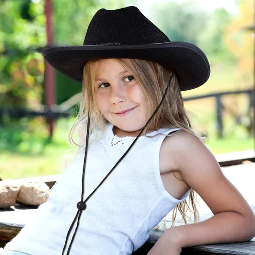 Miniatura 6 de Hercicy Sombreros de vaquero para niños pequeños, sombrero de vaquera para niños y niñas, accesorios de disfraz de bebé, suministros de fiesta