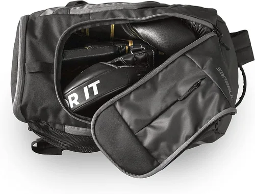 Miniatura 2 de Sanabul Combat Gear Pack - Mochila deportiva para gimnasio, con varios compartimentos, Jiu Jitsu y bolsa de boxeo, color negro y gris