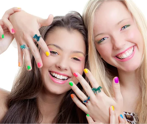 Miniatura 2 de AINILOVE Anillo que cambia de color con detección de temperatura, tortuga, delfín, ballena, pingüino, animal, estado de ánimo, para niñas, fiesta