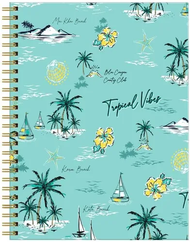 Miniatura 11 de Cuaderno de espiral para mujer, cuadernos universitarios A5 de 6 x 8.4 pulgadas, 120 páginas (60 hojas) diario rayado con papel grueso de alta