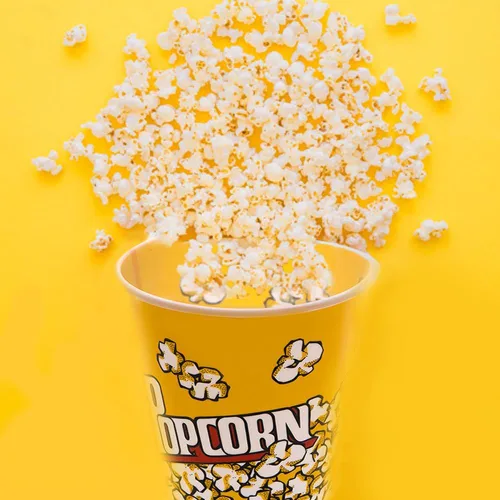 Miniatura 6 de Novelty Place Contenedores de plástico para palomitas de maíz de estilo retro para noche de películas, 7 pulgadas de alto x 7 pulgadas de diámetro