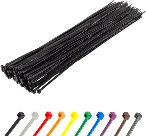 Miniatura 128 de GTSE - Paquete de 100 bridas con cremallera de 20.3 cm, color plateado/gris, 8.06 kg de resistencia, bridas de nailon grises resistentes a los rayos