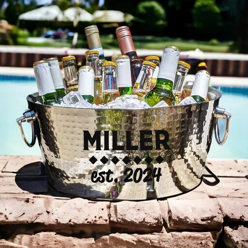 Miniatura 9 de BREKX Cubo de hielo personalizado, bañera de bebidas aislada para cobre, inauguración de la casa, regalos de boda para la pareja