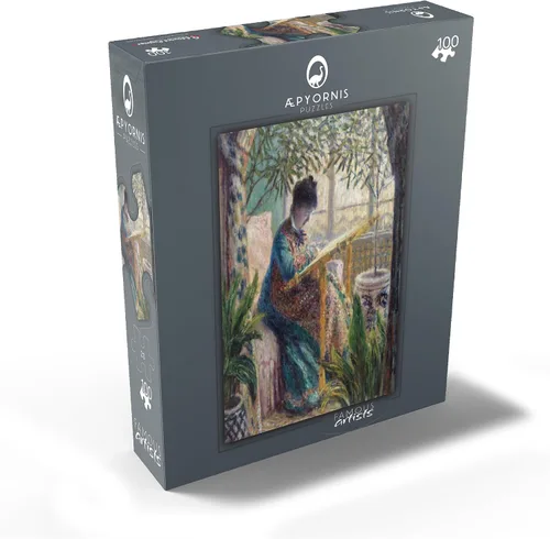 Miniatura 2 de MyPuzzle Madame Monet Embroidering 1875 by Claude Monet - Rompecabezas prémium de 100 piezas para adultos