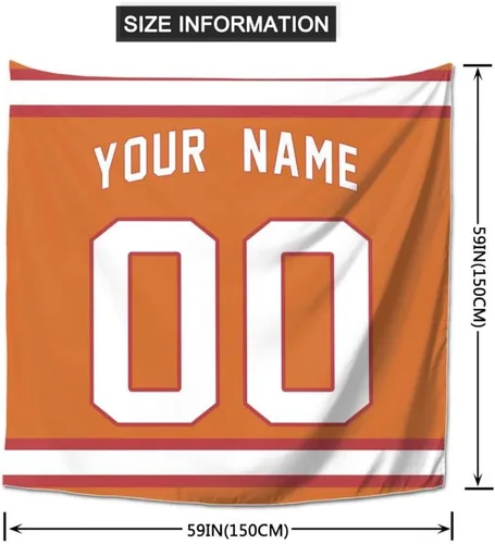 Miniatura 3 de Tapiz personalizado de fútbol americano personalizado con cualquier nombre, tapiz de 59 x 59 pulgadas, para colgar en la pared, gimnasio, deportes