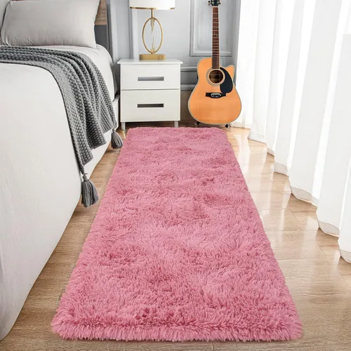 Miniatura 12 de Noahas - Alfombras mullidas de 4 x 6 pies para dormitorio y sala de estar, alfombra gruesa y peluda de color gris, alfombra de suelo antideslizante