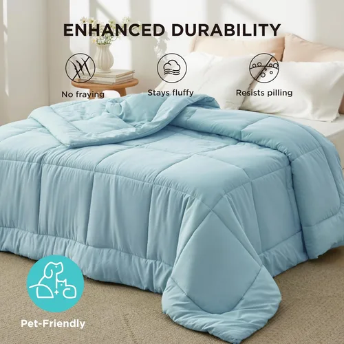 Miniatura 7 de Bedsure Relleno de edredón – Edredones acolchados tamaño individual XL, edredón para todas las estaciones, suave manta de ropa de cama alternativa