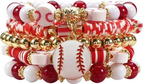 Ardorchid Pulseras de Halloween para Mujeres Calabaza Fantasma Esqueleto Murciélago Calavera con Cuentas Apilables Elásticas Rugby Acción de Gracias