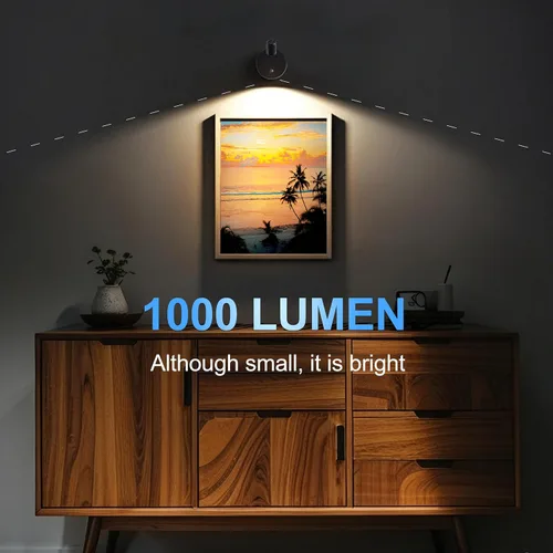 Miniatura 5 de ZitoStory Luces para Cuadros en la Pared, Luz de Imagen Operada por Pilas Recargable, Iluminación de Arte LED Negra para Pinturas Inalámbrica