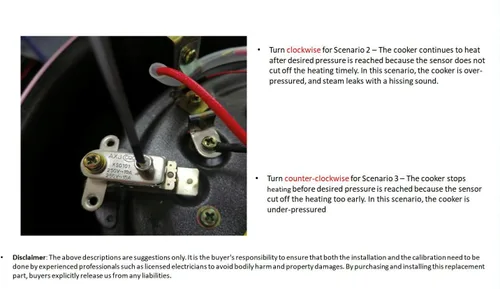 Miniatura 2 de GJS Gourmet Reemplazo Genérico de Presión de Olla a Presión Eléctrica Sensor o Interruptor Funciona (Tipo Dual)