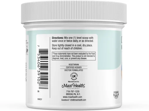 Maxi Health Monohidrato de creatina en polvo – Creatina pura en polvo con L-taurina y ribosa para energía, fuerza y ganancia muscular – Vegano y