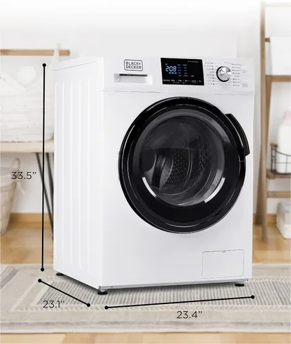 Miniatura 7 de BLACK+DECKER Combo de lavadora y secadora, 2.7 pies cúbicos Todo en uno con pantalla LED y 16 ciclos