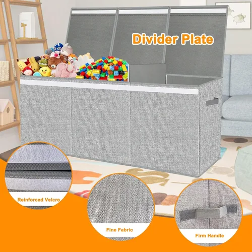 Miniatura 2 de Pantryily Caja de Juguetes Extra Grande para Niñas y Niños - Cajas Cofre de Juguetes Plegables Organizadoras y Almacenamiento para Sala de Estar