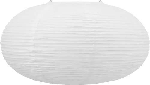 Faroles de papel ovalados blancos, lámpara colgante grande de papel de 16.54 pulgadas, pantalla colgante de papel chino/japonés para decoración de