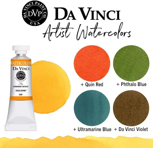 Miniatura 187 de DA VINCI PAINTS Pintura Acuarela Profesional para Artistas, Alizarin Crimson (Quinacridone), 37ml Índigo