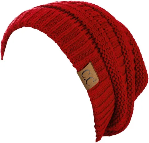 Miniatura 595 de C.C Trendy Warm Chunky Soft Stretch Cable Knit Beanie