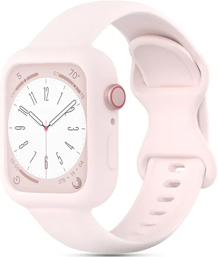 Miniatura 17 de Keebowz Funda Protectora de Silicona Compatible con Apple Watch de 38mm 40mm 41mm 42mm 44mm 45mm 46mm 49mm, Mujeres y Hombres, Correa Deportiva