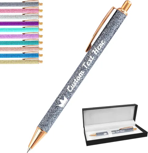 Miniatura 8 de Aolun 10 bolígrafos personalizados con nombre, bolígrafo retráctil con mensaje de texto para mujeres, enfermeras, escritura, cumpleaños, graduación