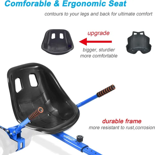 Miniatura 4 de No se requieren correas de fijación de asiento para aeropatineta, accesorio de Go Kart con mecanismo de bloqueo, carrito de 265 libras de 26 a 34.5