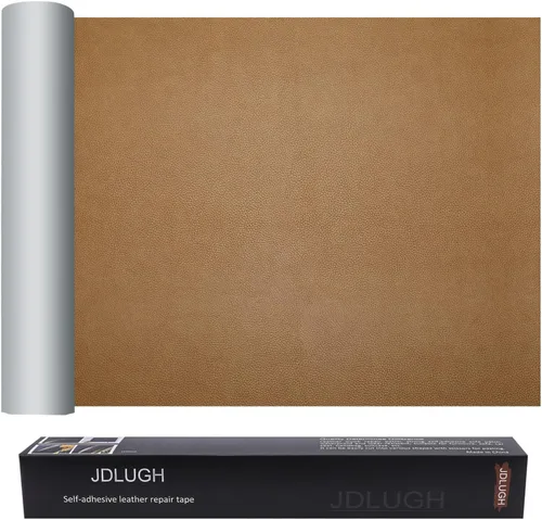 Miniatura 25 de JDLUGH - Kit de cinta de reparación de piel, 15 x 60 pulgadas, marrón oscuro 2.0 Autoadhesivo, para sofá, asiento de coche, silla de oficina