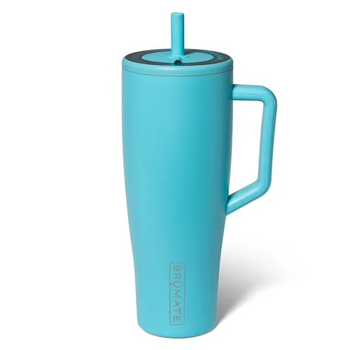 Miniatura 8 de BrüMate Era Vaso térmico con asa y pajilla, 40 onzas, 100% a prueba de fugas, con tapa, hecho de acero inoxidable, base apta para portavasos, moca