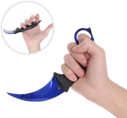 Miniatura 5 de Karambit - Cuchillo táctico de hoja fija, herramienta de campamento, 2 piezas de acero inoxidable al aire libre con funda y cable, adecuado