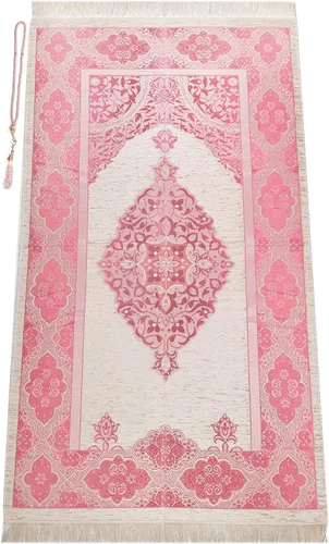 Miniatura 6 de ihvan online Alfombra de oración musulmana Tasbih con 99 cuentas, chenilla suave, ligera y plegable, tapete de oración portátil de viaje, regalo