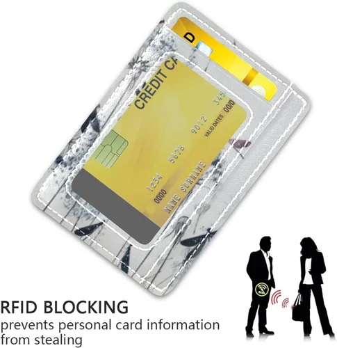 Miniatura 3 de susiyo Slim Minimalist Wallets Rfid Blocking Card Wallets PU Leather Front Pocket Wallets for Men and Women