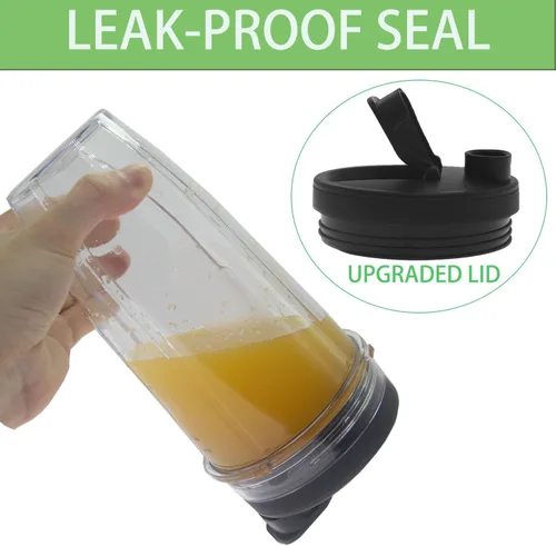 Miniatura 2 de Vasos de licuadora de repuesto para Ninja, vasos de licuadora de 24 onzas con tapas para llevar compatibles con Ninja BL450 BL456 BL480 BL482 BL642