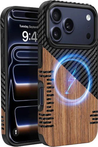 Miniatura 48 de Funda magnética ZZDZZ compatible con iPhone 14 Plus [Compatible con Magsafe] Diseño de cuero premium TPU híbrido a prueba de golpes (Negro)