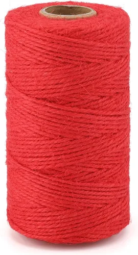 Miniatura 10 de JijAcraft Cuerda de yute de 328 pies, cuerda de cáñamo natural de 0.079 pulgadas de color para envolver regalos, 3 capas marrón para plantas Marrón